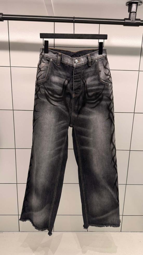  헬스타 데님 팬츠 Hellstar 그래피티 데님 진 블랙