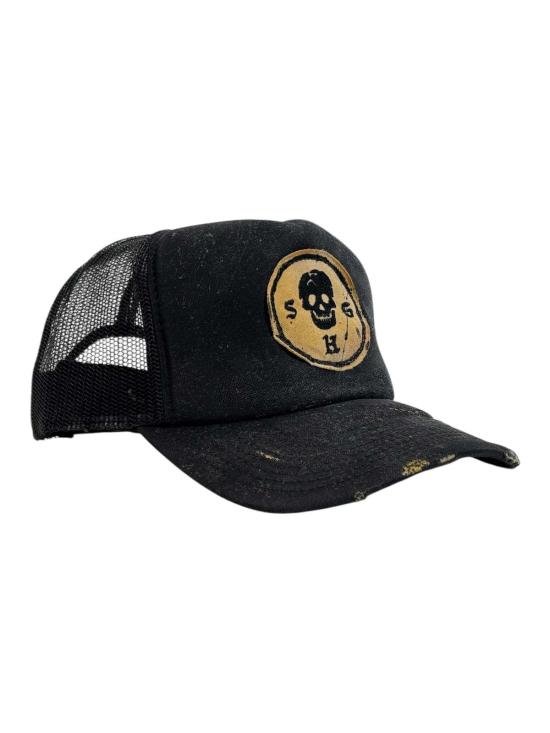  셰이퍼스 가먼트 호텔 볼캡 샤퍼스 가먼트 호텔 로고 오일 얼룩  블랙 - SCHAEFFERS GARMENT HOTEL