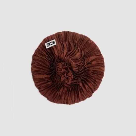  AZUR 헤어 액세서리 Azur Plisse 새틴 실크 스크런치 - OTHER BRANDS