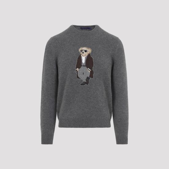 26SS 랄프로렌 퍼플라벨 스웨터 790P05453001 MEDIUM GREY MELANGE - RALPH LAUREN PURPLE LABEL