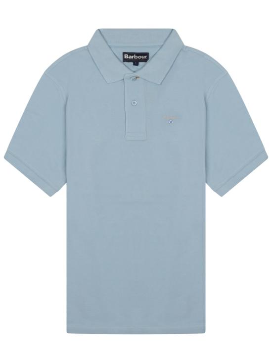 25SS 바버 폴로 티셔츠 MML0358 MMLBL32 BABY BLUE