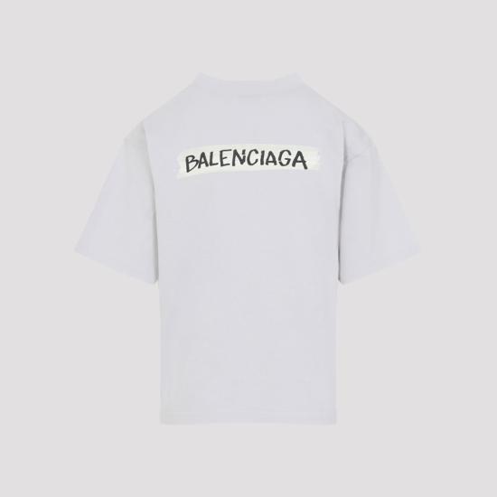 26SS 발렌시아가 마스킹 테이프 티셔츠 850990 TTVL6 White - BALENCIAGA