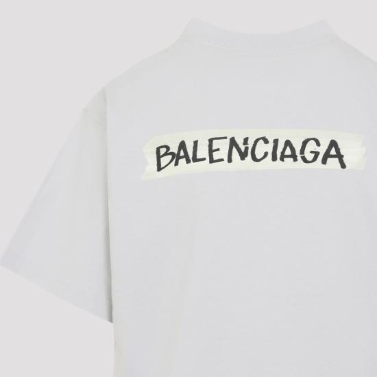 26SS 발렌시아가 마스킹 테이프 티셔츠 850990 TTVL6 White - BALENCIAGA