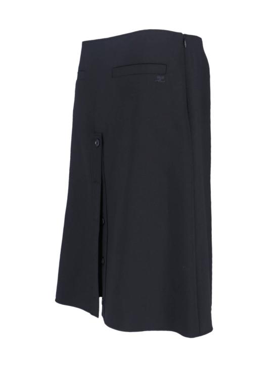 26SS 쿠레쥬 미디 스커트 126CJU333PL01709999 Black - COURREGES