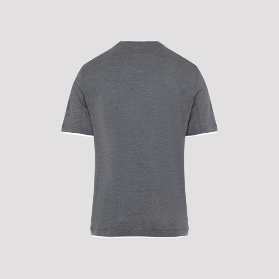 26SS 브루넬로 쿠치넬리 반팔 티셔츠 MD8217427 Grey - BRUNELLO CUCINELLI