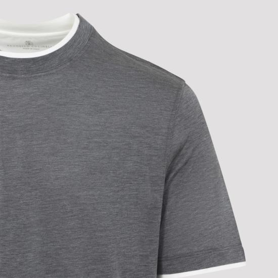 26SS 브루넬로 쿠치넬리 반팔 티셔츠 MD8217427 Grey - BRUNELLO CUCINELLI