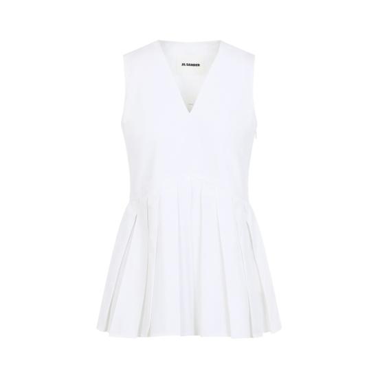 26SS 질샌더 민소매 티셔츠 J01NC0178 J45001 White