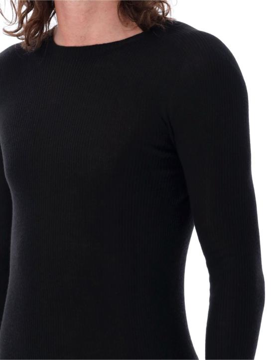 26SS 릭 오웬스 스웨터 RU01F2637RIBM Black - RICK OWENS