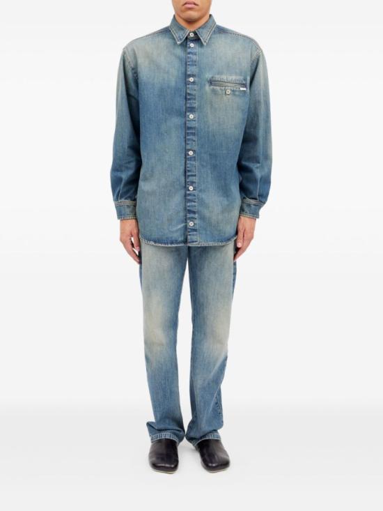 26SS MM6 메종마르지엘라 데님 셔츠 SH0DT0044 Blue - MM6 MAISON MARGIELA