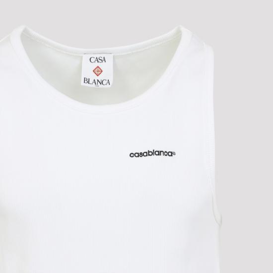 26SS 카사블랑카 반팔 티셔츠 MSP26JTS05702 White - CASABLANCA