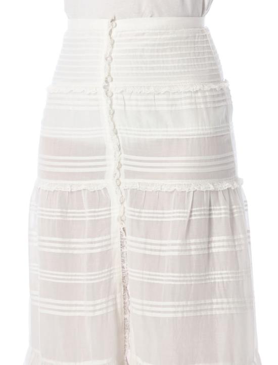 26SS 이자벨마랑에뚜왈 롱 스커트 JU0446FAD1J05E White - ISABEL MARANT ETOILE