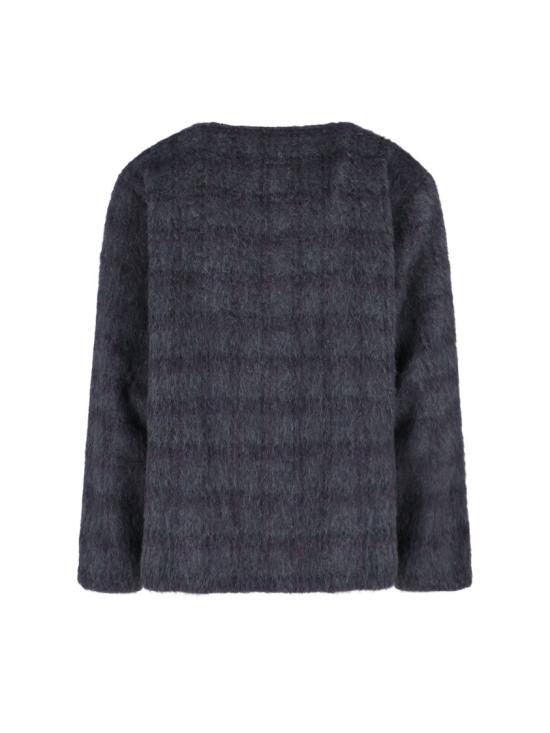 26SS 아워레가시 헤어리 울 가디건 M2263CFFUZZED PLUM CHECK HAIRY WOOL Grey - OUR LEGACY