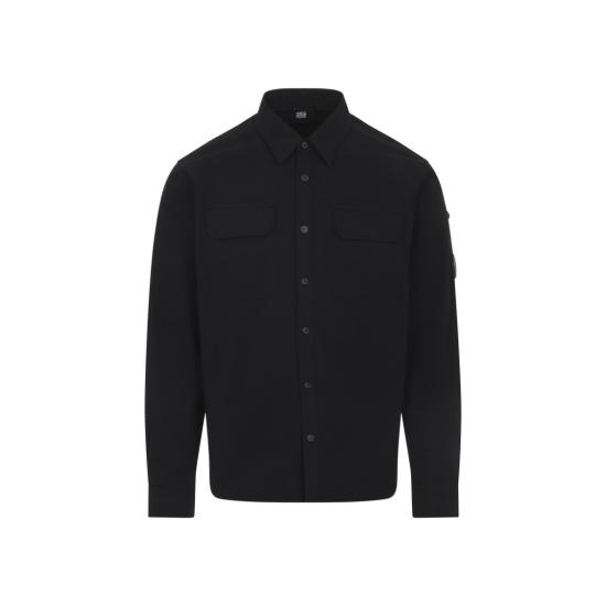 26SS 씨피 컴퍼니 오가닉 개버딘 롱슬리브 버튼 셔츠 RCCMSH706A 110143G Black