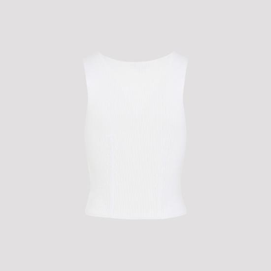 26SS 알라이아 민소매 티셔츠 AA9H1409K141C White - ALAIA