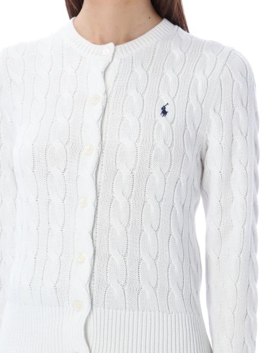 26SS 폴로 랄프로렌 폴로 자수 케이블 니트 가디건 211971868 White - POLO RALPH LAUREN