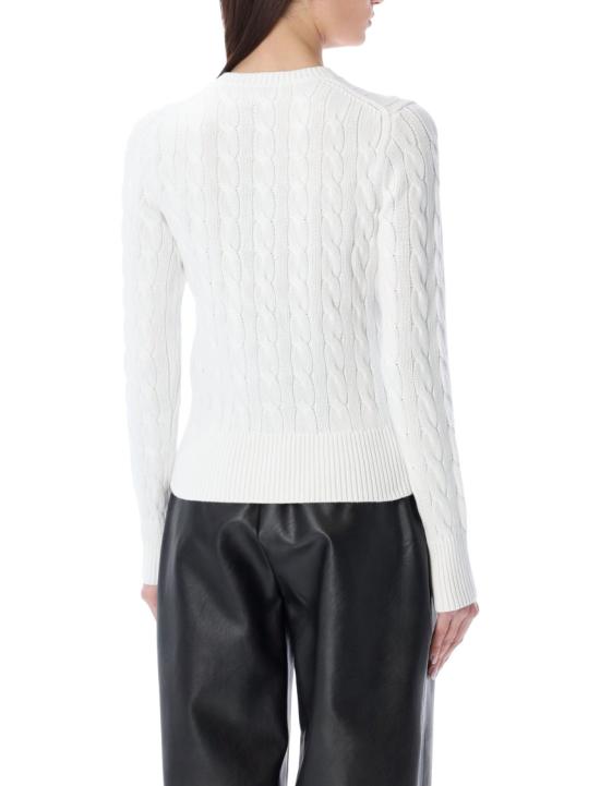 26SS 폴로 랄프로렌 폴로 자수 케이블 니트 가디건 211971868 White - POLO RALPH LAUREN