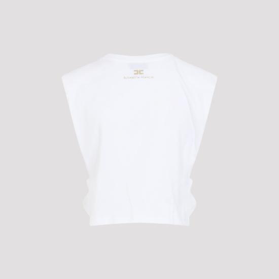 26SS 엘리자베타프랜치 반팔 티셔츠 MA01161E2 White - ELISABETTA FRANCHI