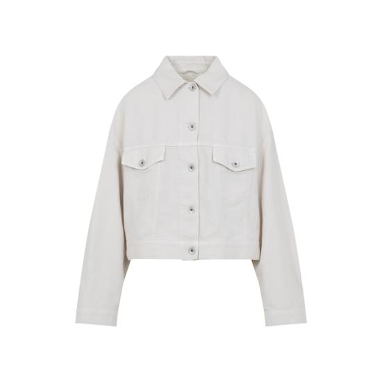 26SS 브루넬로 쿠치넬리 다이 코튼 & 리넨 아우터 재킷 ML9967674 White