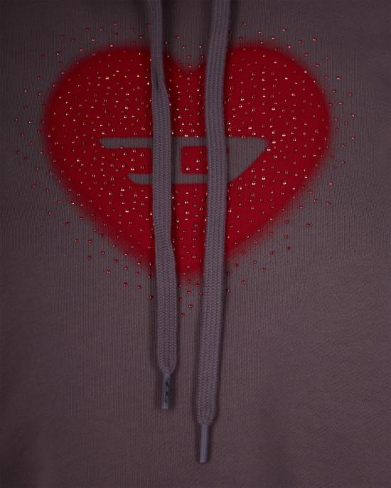 26SS 디젤 후드 티셔츠 8777934 Grey - DIESEL