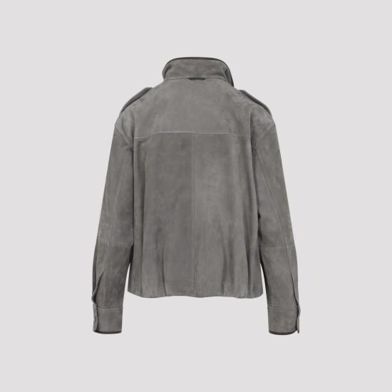 26SS 브루넬로 쿠치넬리 모닐리 쿠튀르 스웨이드 자켓 MPCAI7787 Grey - BRUNELLO CUCINELLI