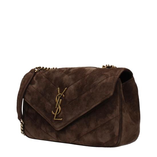  생로랑 루루 스몰 마틀라세 스웨이드 숄더백 801437AAEY62358 - SAINT LAURENT