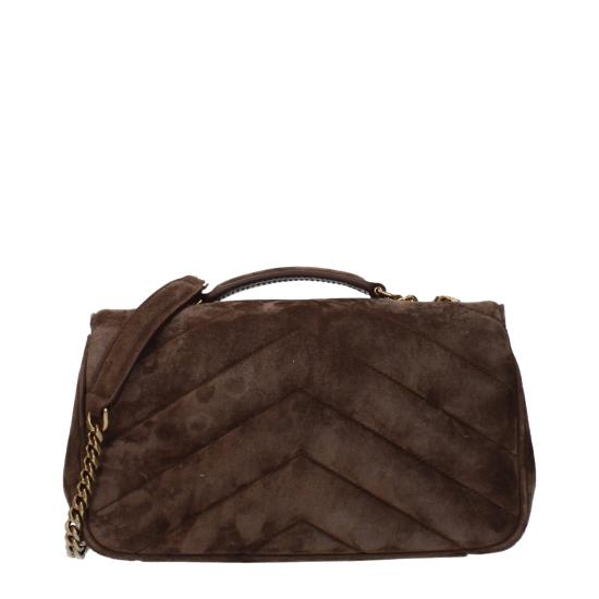  생로랑 루루 스몰 마틀라세 스웨이드 숄더백 801437AAEY62358 - SAINT LAURENT