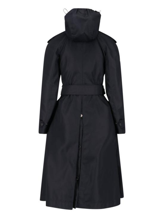 26SS 버버리 롱 나일론 후드 카 코트 8118730A1189 Black - BURBERRY