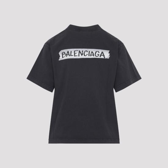 26SS 발렌시아가 반팔 티셔츠 850990 TTVL6 Black - BALENCIAGA