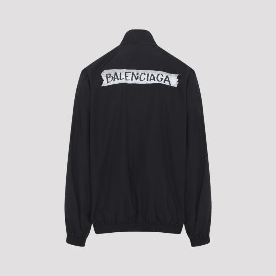 26SS 발렌시아가 마스킹 테이프 미디엄 핏 트랙수트 재킷 857713 TPQ38 Black - BALENCIAGA