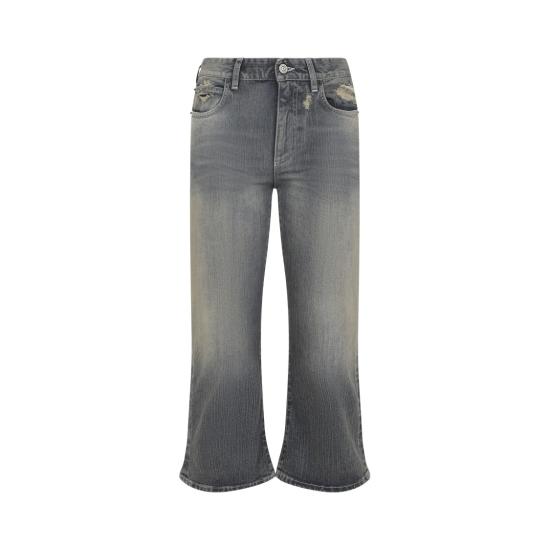 26SS 발렌시아가 레이스 플레어드 카프리 팬츠 856838 TTWC6 Grey