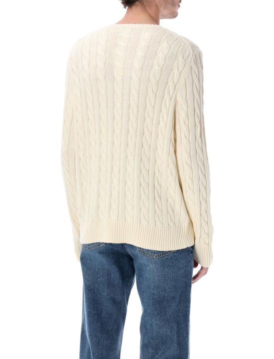 26SS 폴로 랄프로렌 로고 자수 케이블 니트 스웨터 710775885 Neutrals - POLO RALPH LAUREN
