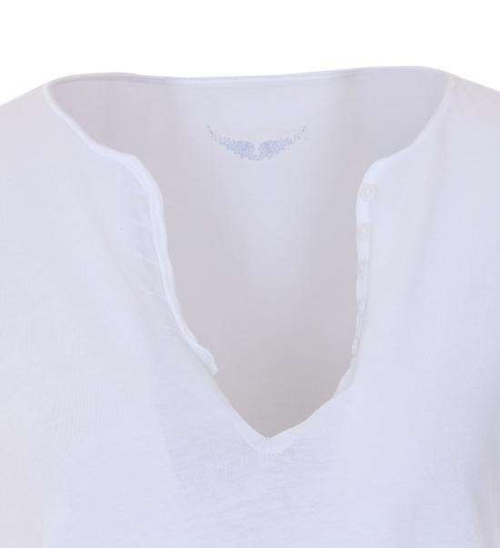 26SS 자딕앤볼테르 반팔 티셔츠 JWTN00447 101 White - ZADIG & VOLTAIRE