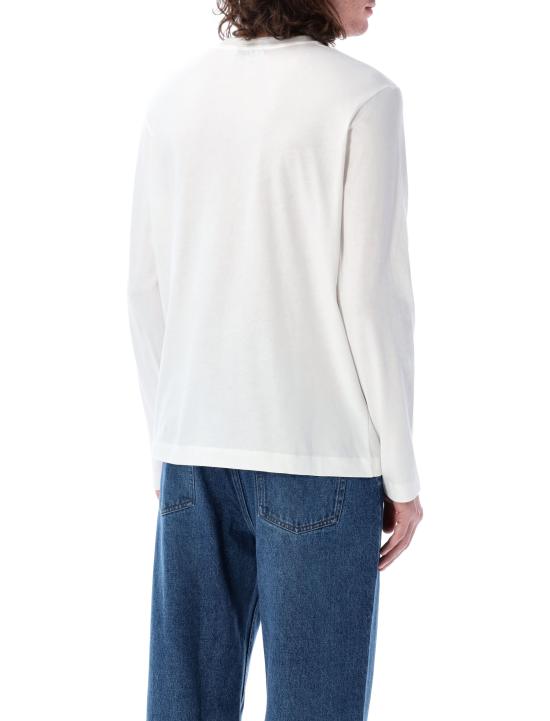 26FW 아미 스몰 하트 로고 롱슬리브 티셔츠 BFUTS235724 100 Bianco - AMI