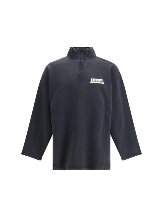 26SS 발렌시아가 후드 티셔츠 850438TTVL7 1041 BLACK