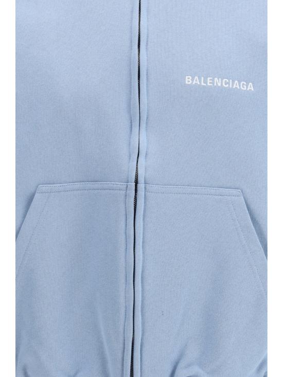26SS 발렌시아가 로고 후드 집업 803264TTVJ2 4773 LIGHT BLUE - BALENCIAGA