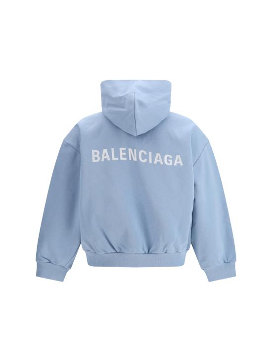 26SS 발렌시아가 로고 후드 집업 803264TTVJ2 4773 LIGHT BLUE - BALENCIAGA