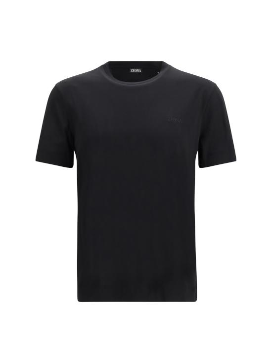 26SS 에르메네질도제냐 반팔 티셔츠 UH360A3H765K09 001 BLACK