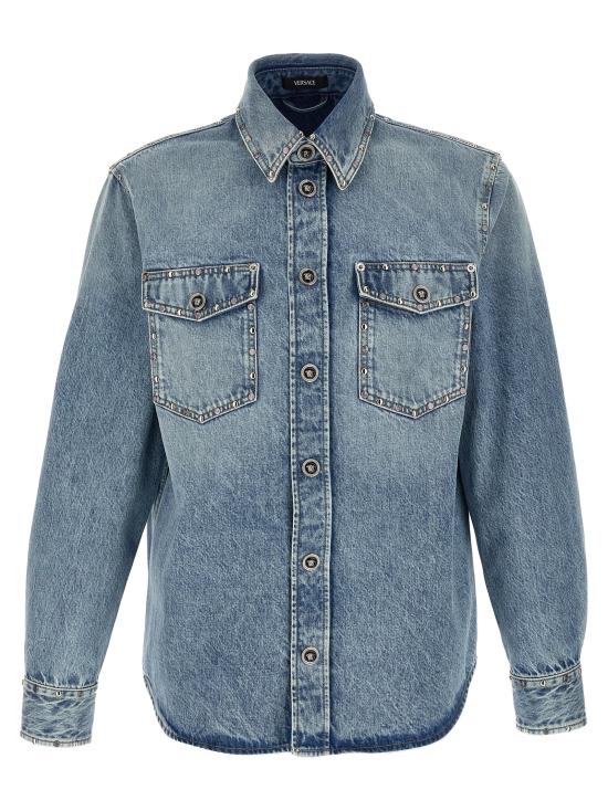 26SS 베르사체 긴팔 셔츠 10227471A168041D190 Light Blue