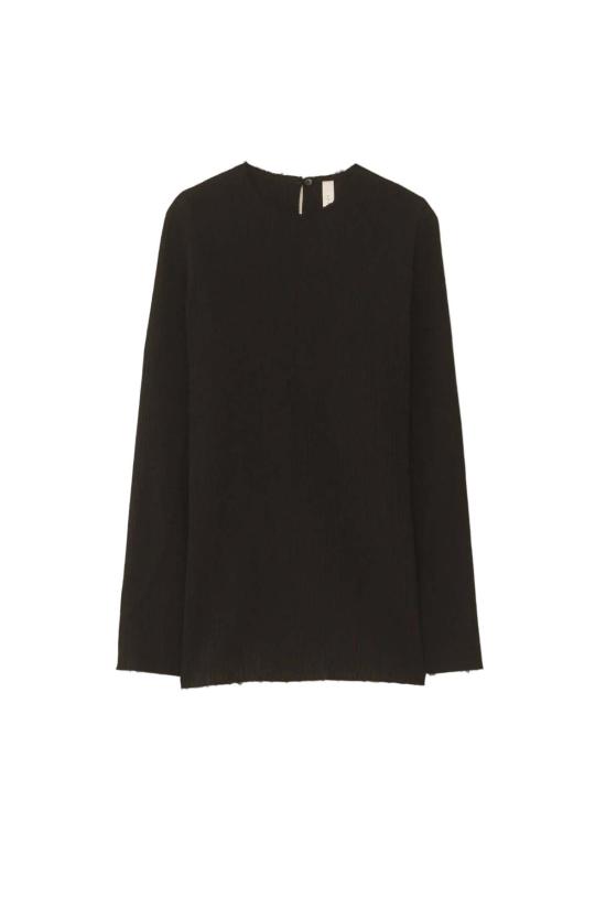  로렌 마누지안 긴팔 티셔츠 로렌 마누기안 로우 에이프런 탑 블랙 - LAUREN MANOOGIAN