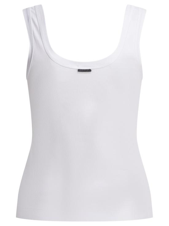 26SS 브루넬로 쿠치넬리 민소매 티셔츠 M0TC8FX210C159 White - BRUNELLO CUCINELLI