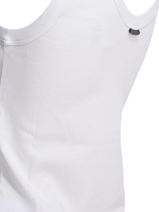 26SS 브루넬로 쿠치넬리 민소매 티셔츠 M0TC8FX210C159 White - BRUNELLO CUCINELLI