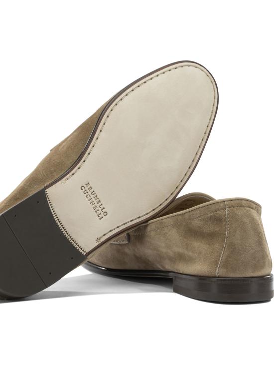 26SS 브루넬로 쿠치넬리 스웨이드 소프트 페니로퍼 MZUCAHG730C2767 Beige - BRUNELLO CUCINELLI