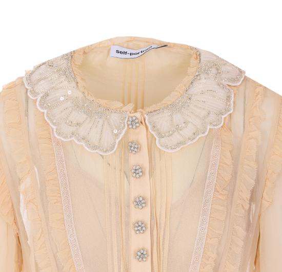 26SS 셀프 포트레이트 미디 원피스 034S TAN Beige - SELF PORTRAIT