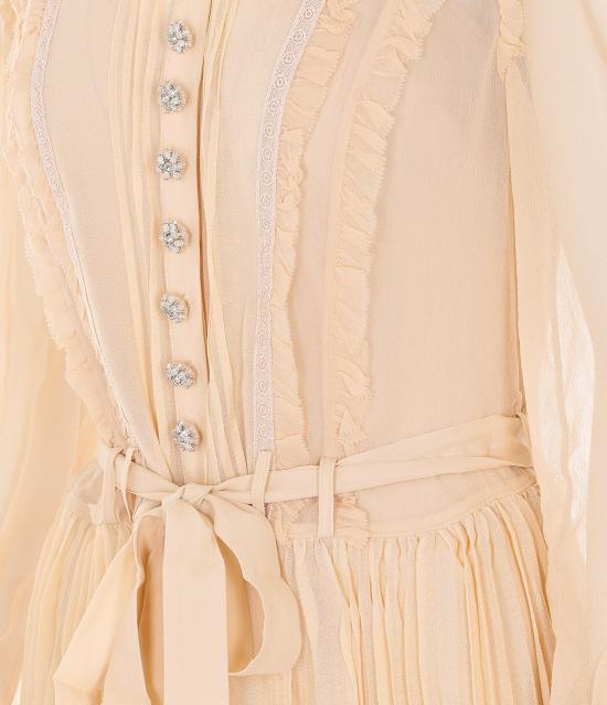 26SS 셀프 포트레이트 미디 원피스 034S TAN Beige - SELF PORTRAIT