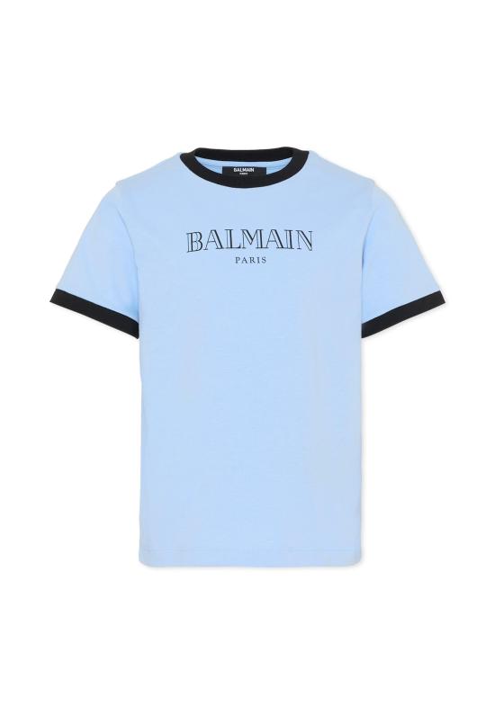 26SS [키즈] 발망 티셔츠 BY8P41 Z3672 652NE LIGHT BLUE