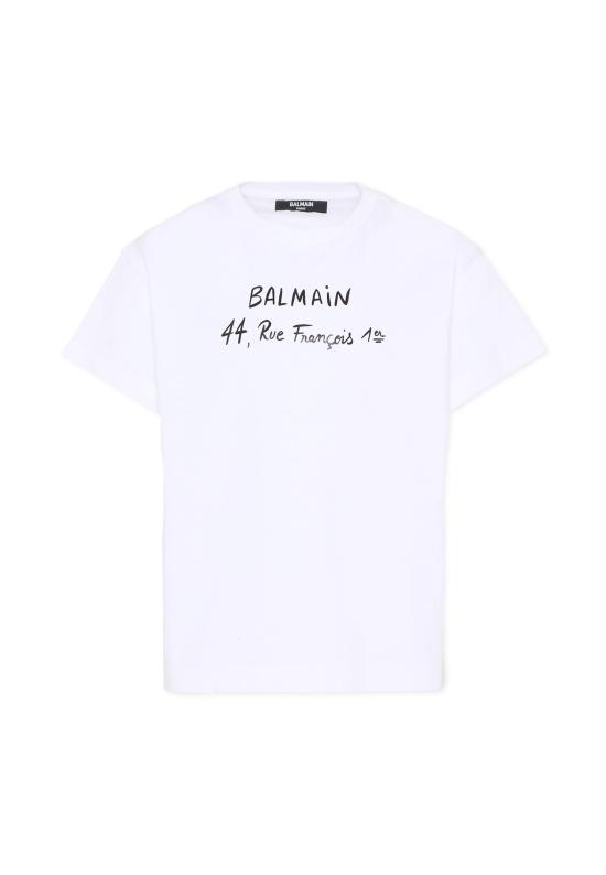 26SS [키즈] 발망 티셔츠 BY8B11 Z3672 100NE WHITE