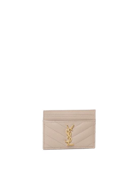 25FW 생로랑 카드지갑 423291 BOW012721 Beige - SAINT LAURENT