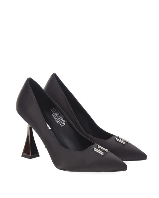  칼라거펠트 힐/펌프스 KL32013 S00 black satin textile NERO - KARL LAGERFELD