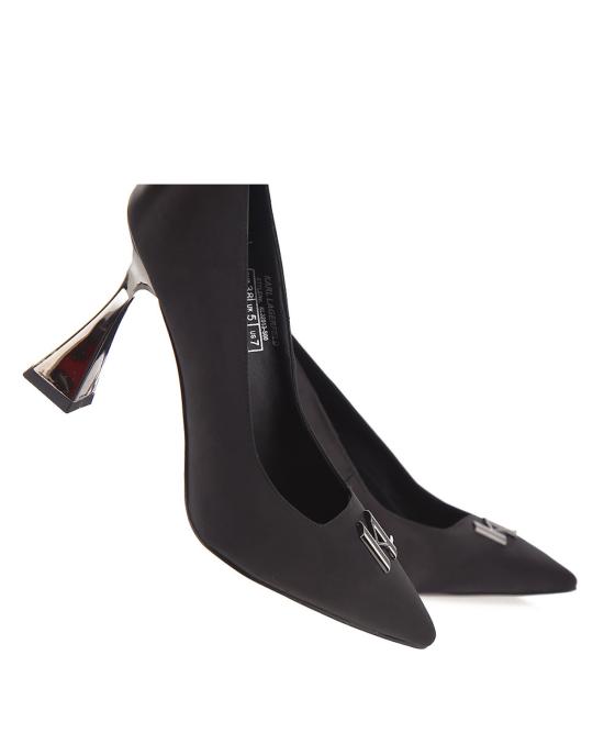  칼라거펠트 힐/펌프스 KL32013 S00 black satin textile NERO - KARL LAGERFELD