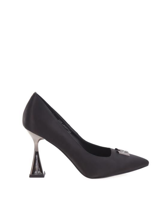  칼라거펠트 힐/펌프스 KL32013 S00 black satin textile NERO